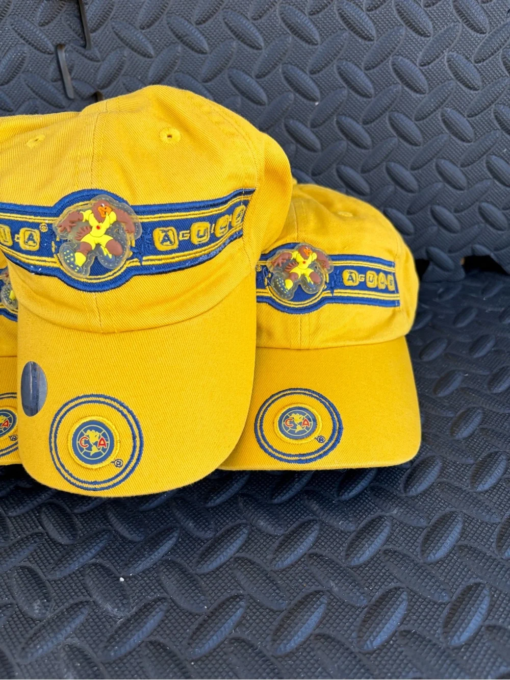 América  Aguilas Yellow Cotton Baseball Cap with Team Crest Unixes